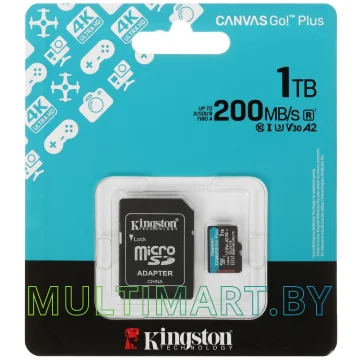 Карта памяти Kingston Canvas Go! microSDXC 1TB с адаптером (SDCG4/1TB)